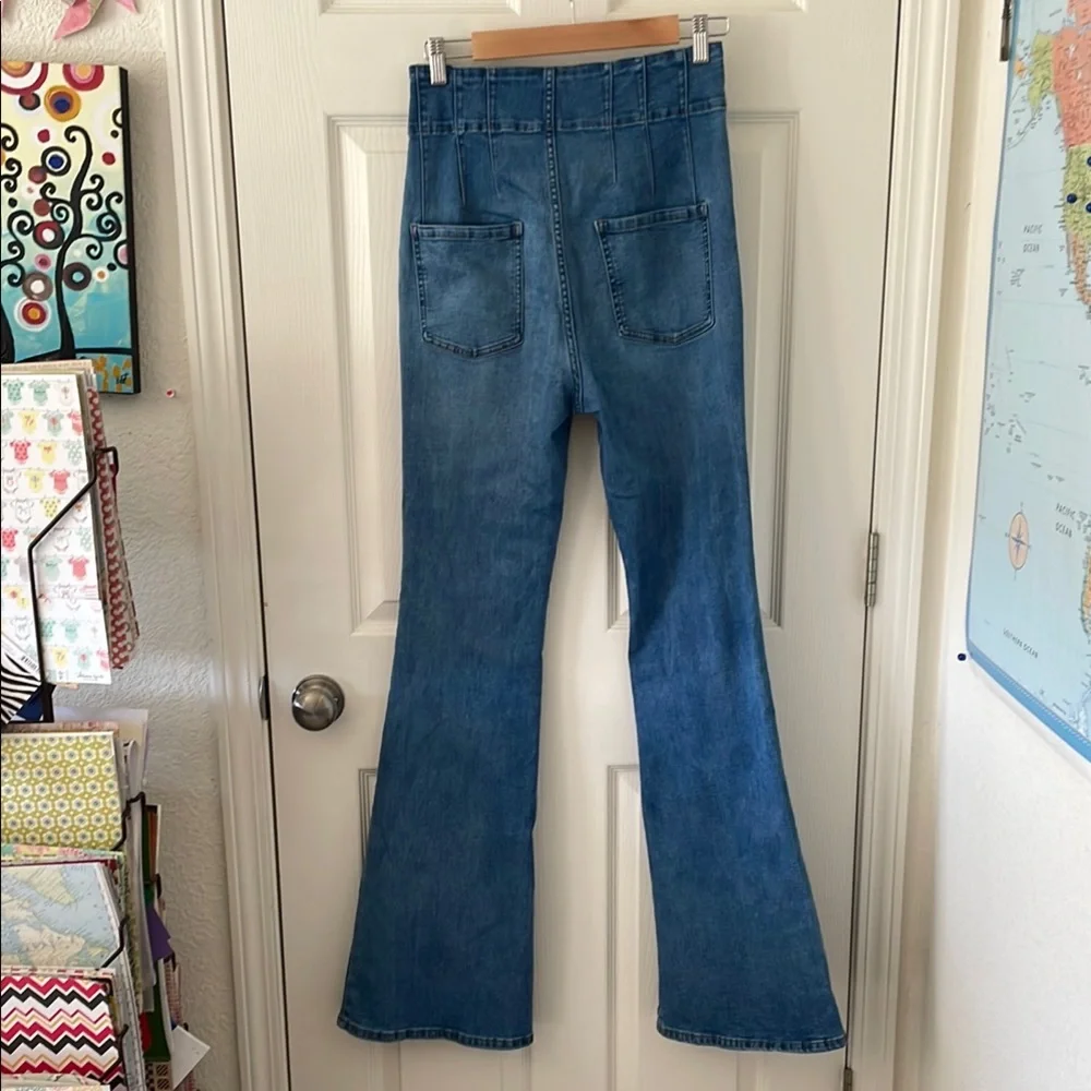 Oli & Hali Stretch Bootcut High Rise Flare Jeans Women's Size Large Blue
